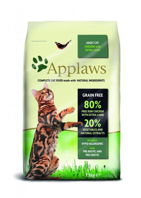 Applaws Adult , Chicken with Lamb - 80% месо от свободно отглеждани пилета и агне 2 kg 