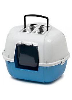 Тоалетна за котка MIKA - затворена , ъглова с филтър. 