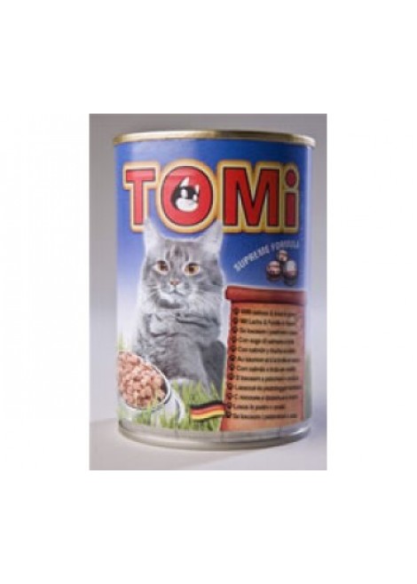 Tomi консерва за котка 400гр - сьомга и пъстърва