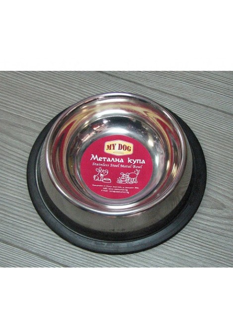 МЕТАЛНА КУПА С ГУМЕН КАНТ - 200МЛ